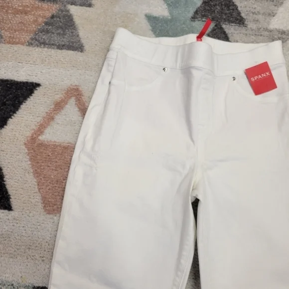 Spanx Distressed Skinny Jean White size Medium NEW - Picture 7 of 10